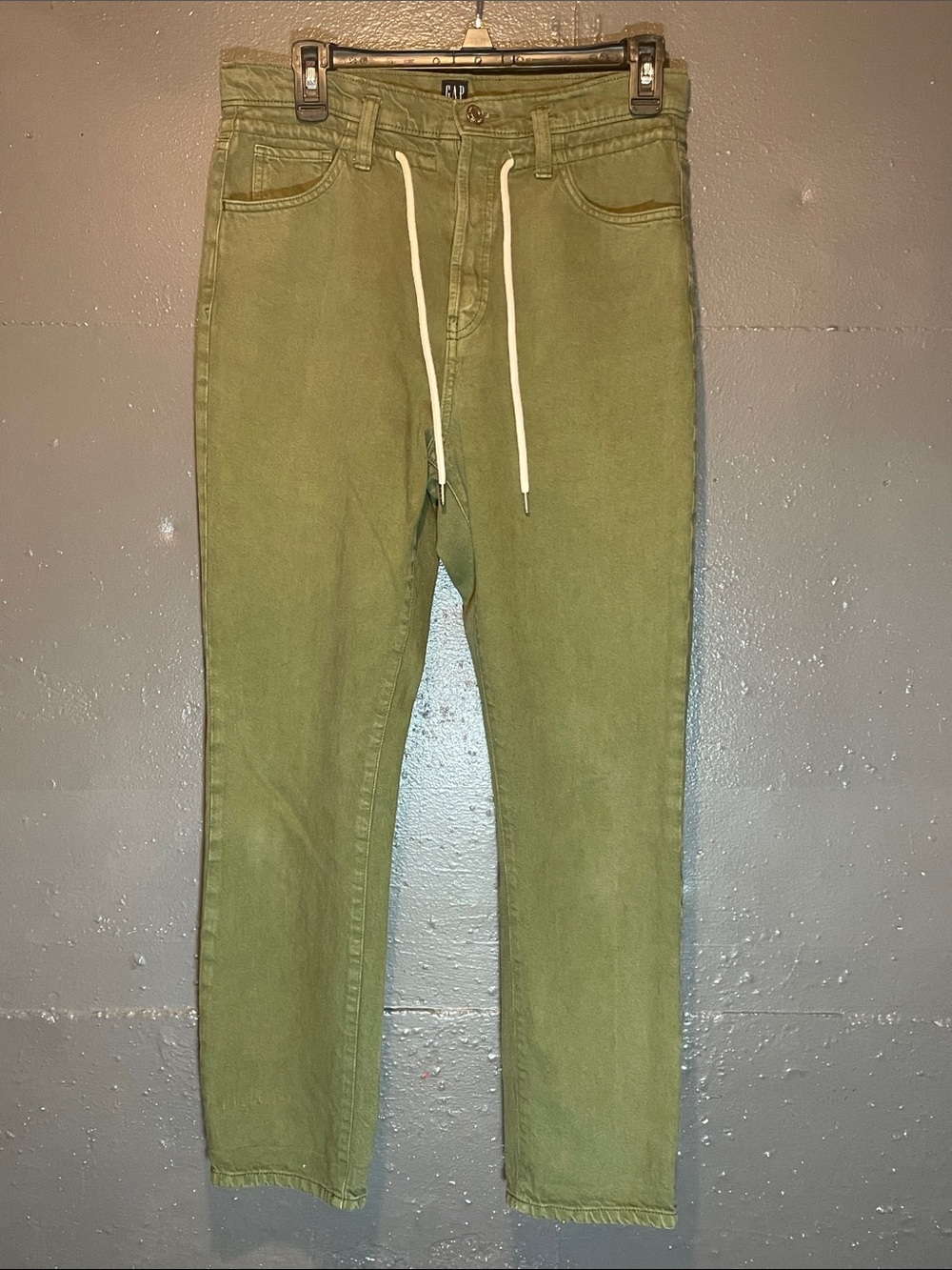 GAP Olive Drawstring Waist Jeans